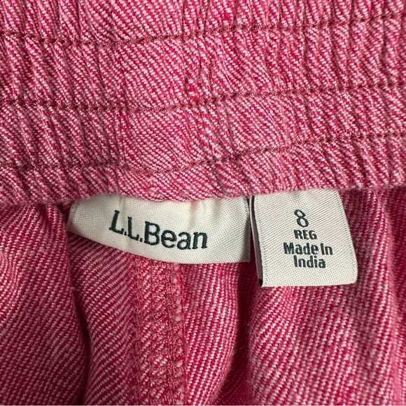 L.L.Bean pink cotton linen shorts Size 8 coastal summer beach vacation casual - Picture 8 of 10